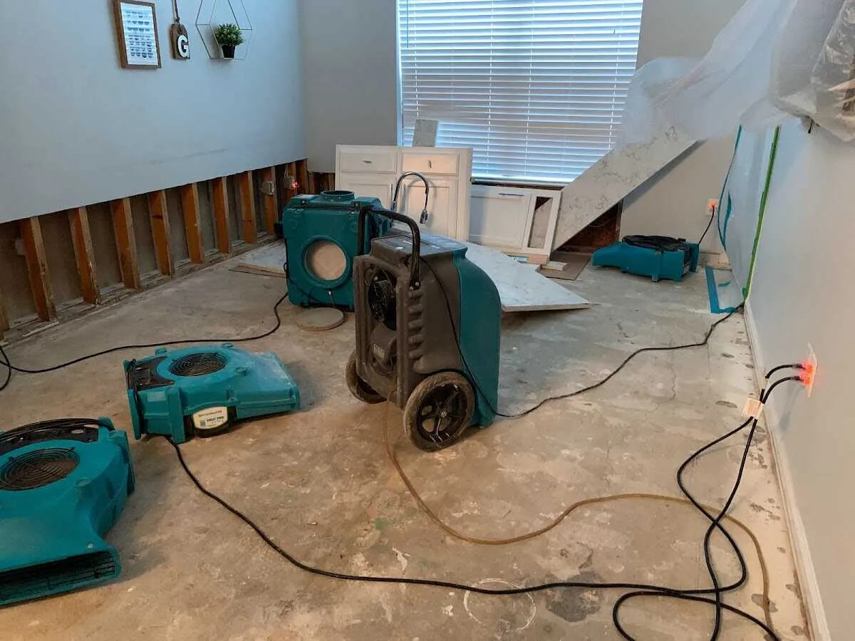 Dehumidifier in flood-cut room for Water Extraction & Removal in Surfside